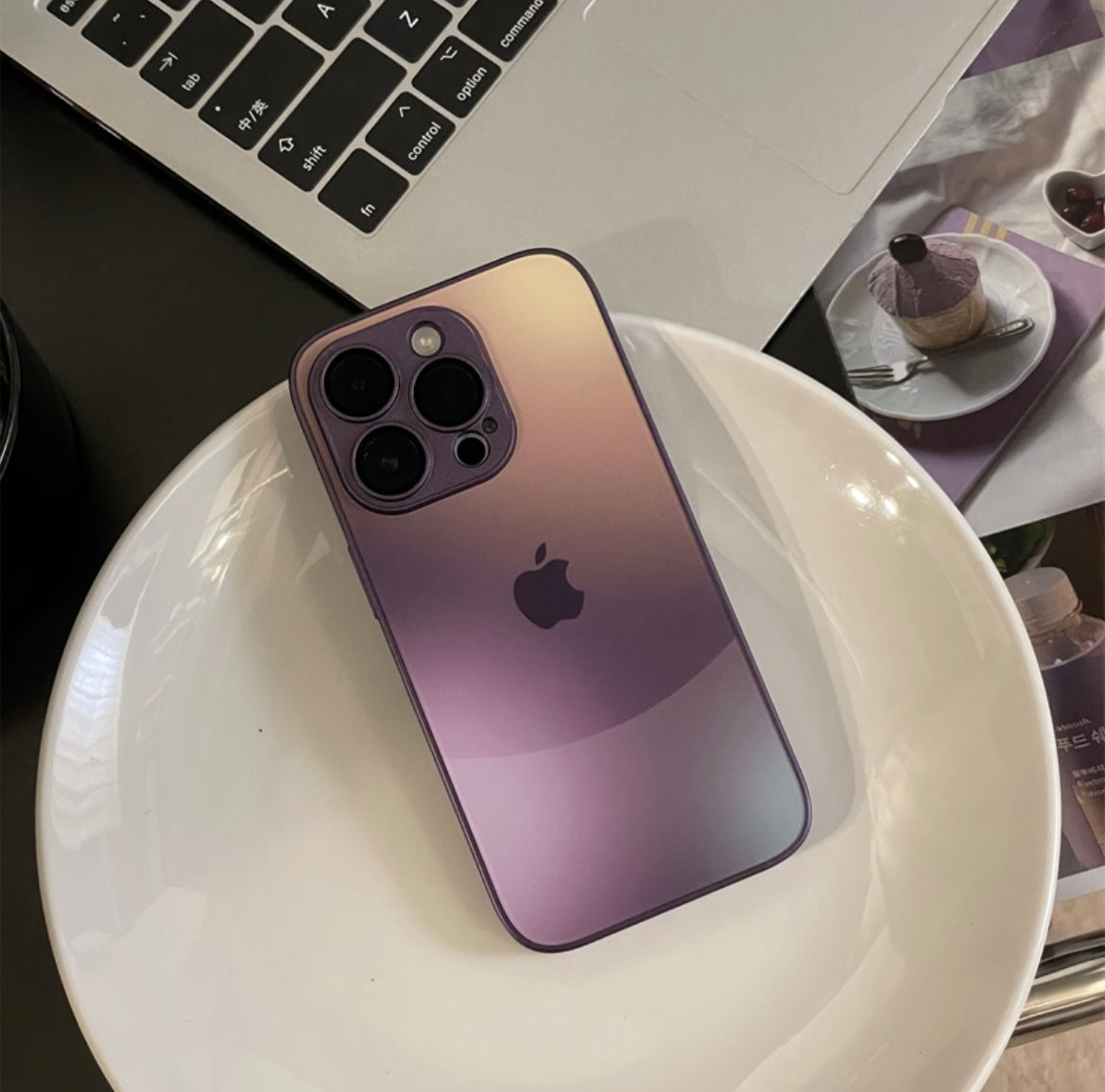 Підходить для серії Apple iPhone15 ніша 14pro зварювання градієнтний колір 13p вбудована плівка для об’єктива 11 футляр для мобільного телефону