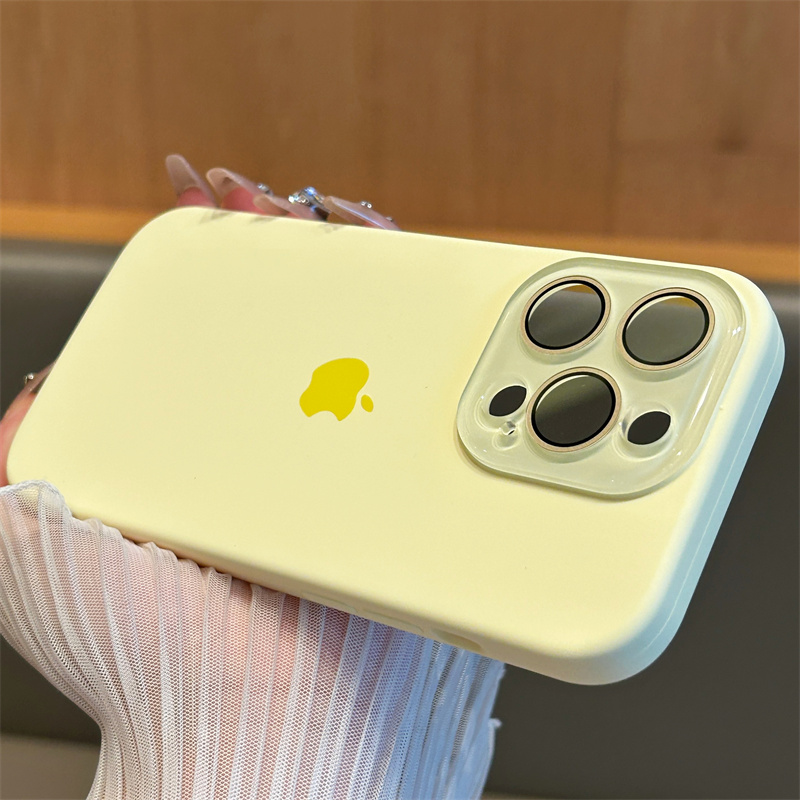 Liquid silicone comes with lens film Apple 15/12 mobile phone case new all-inclusive anti-fall