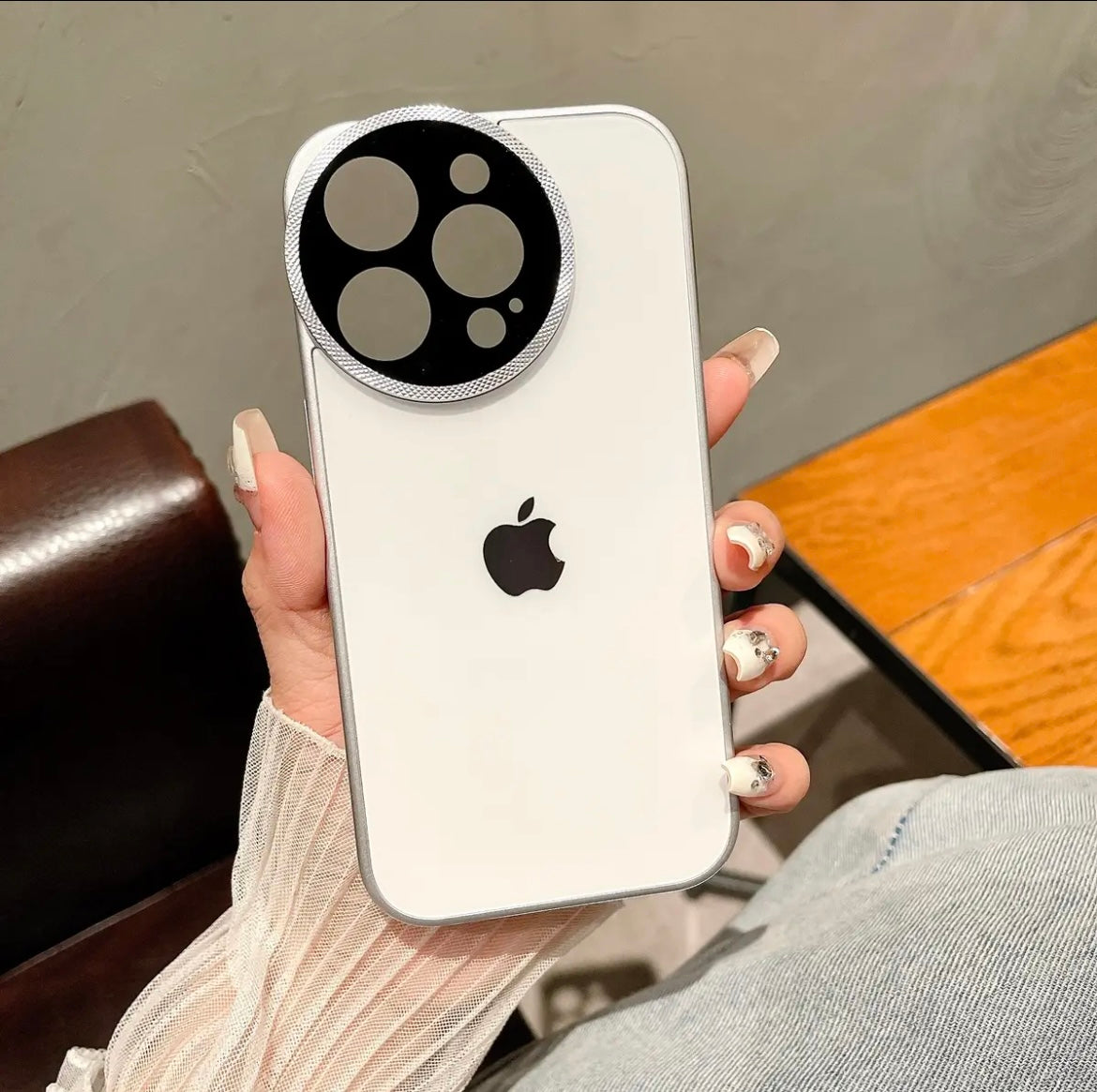 Apple 15/13 comes with lens film Lingdun tempered glass frosted mobile phone case