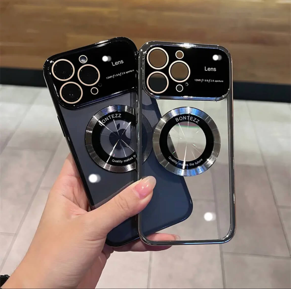 Magnetic leak-tagged large window goggles, iPhone transparent new phone case