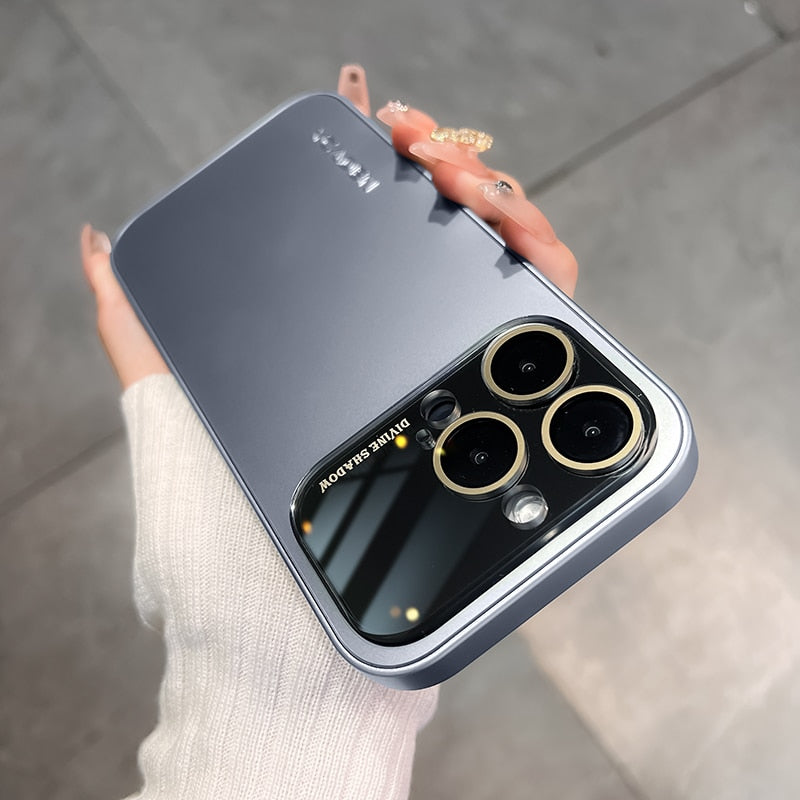 Lukso Matte Plating Lens Protection Case Por iPhone