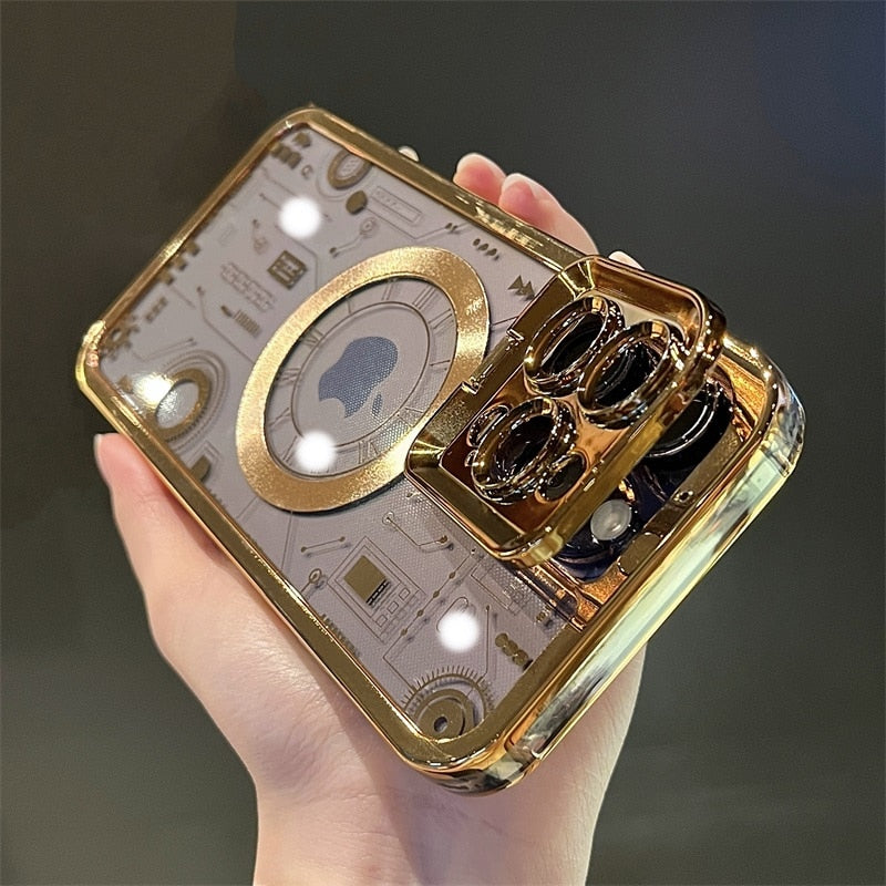 Fotila Stando Circuit Board Magsafe Case Por iPhone