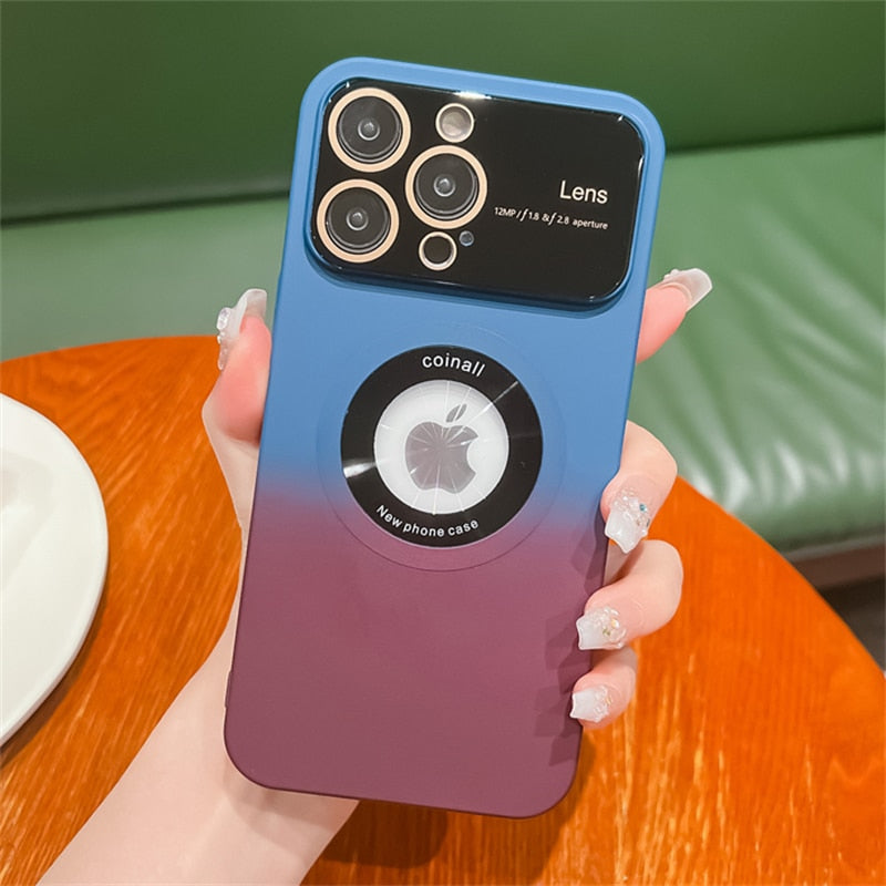 Чохол із градієнтним кольором для камери з великим вікном для iPhone