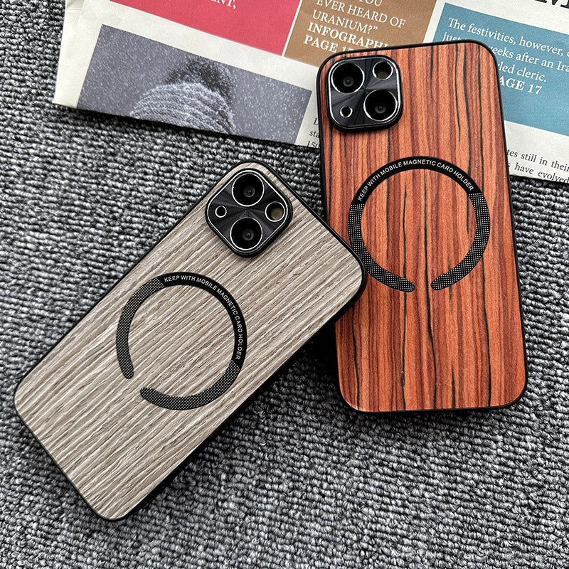 Wooden Magsafing iPhone case With Camera Protector
