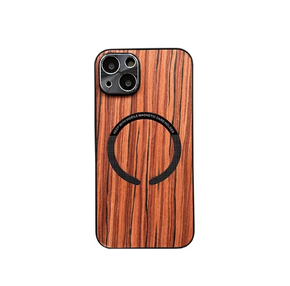 Wooden Magsafing iPhone case With Camera Protector