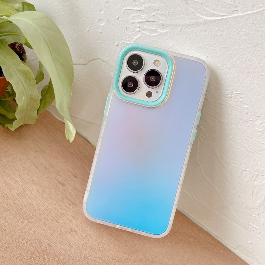 Чохол для iPhone з кольоровою рамкою камери з лазерним матуванням 