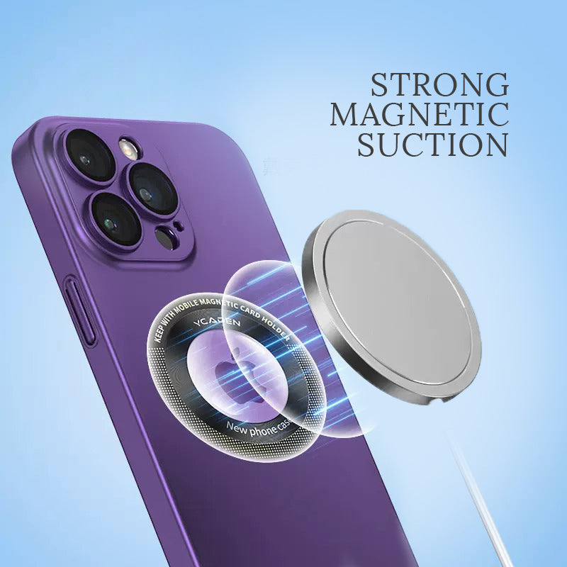 Ультратонкий матовий чохол для iPhone з магнітним покриттям із захистом камери