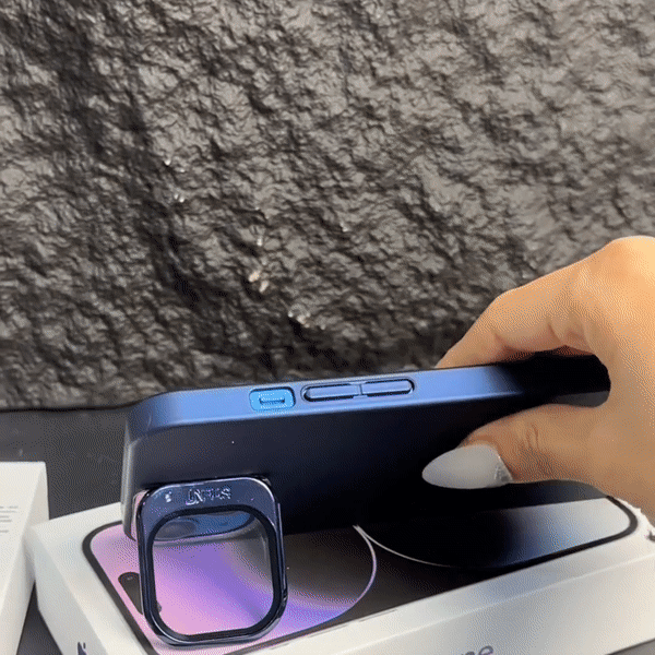 Kaŝita piedbatalo &amp; Lensa Protektanto Ultra Maldika iPhone-Kazo